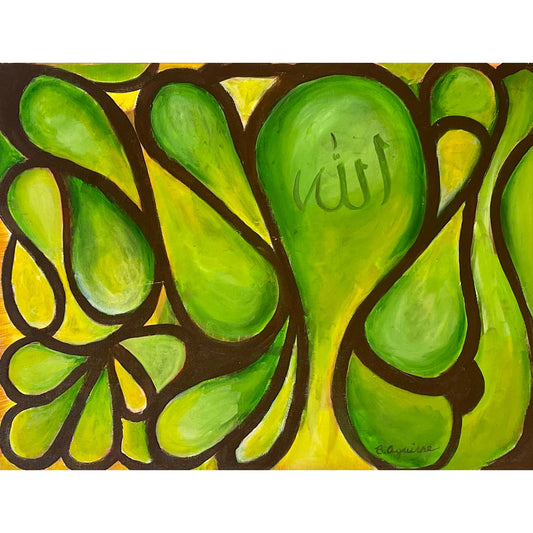 24 x 18 acrylic painting on a 1/2 in profile Basilio Aguirre